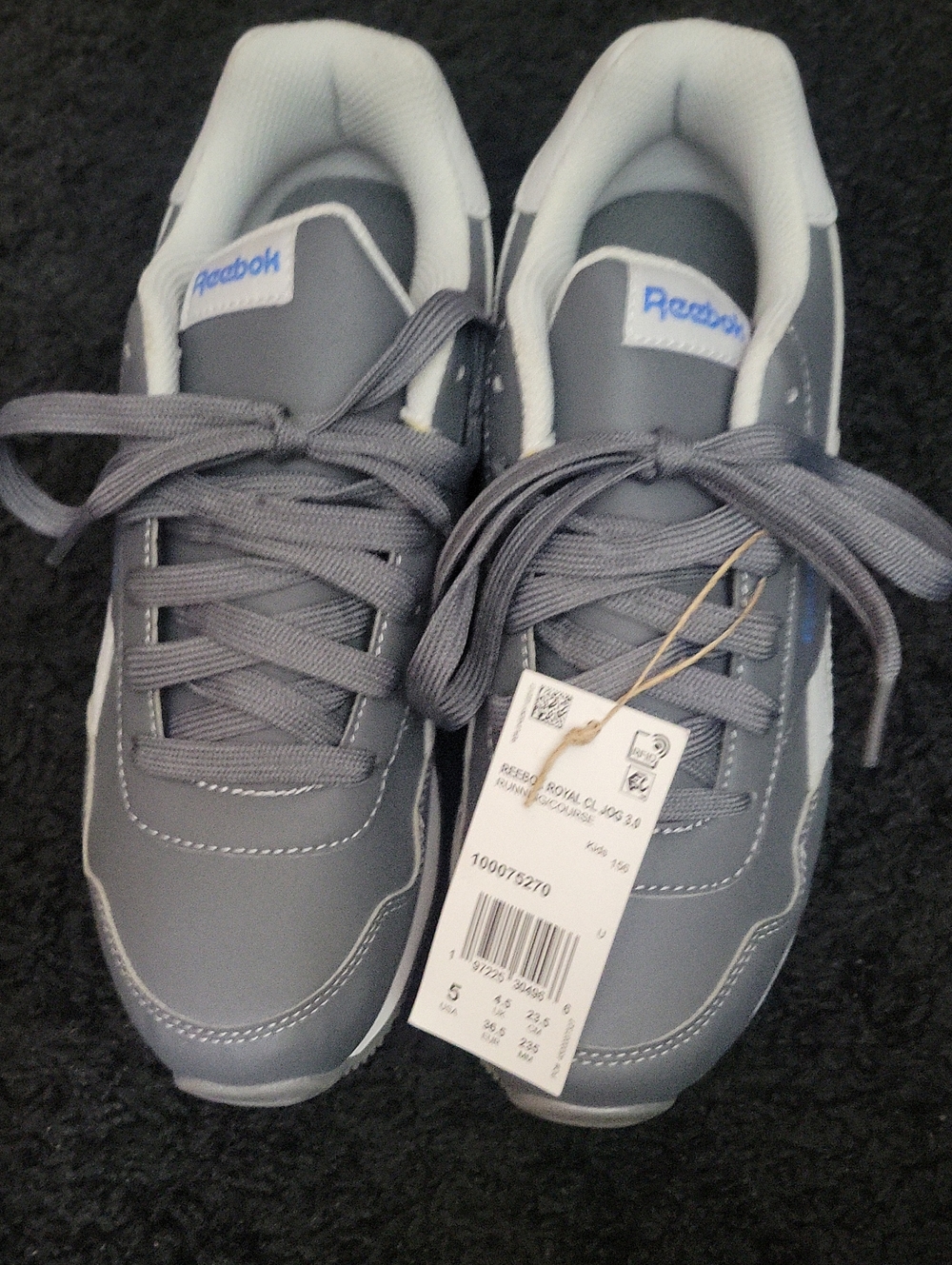 Reebok Gray Low-Top Lace-Up Sneakers